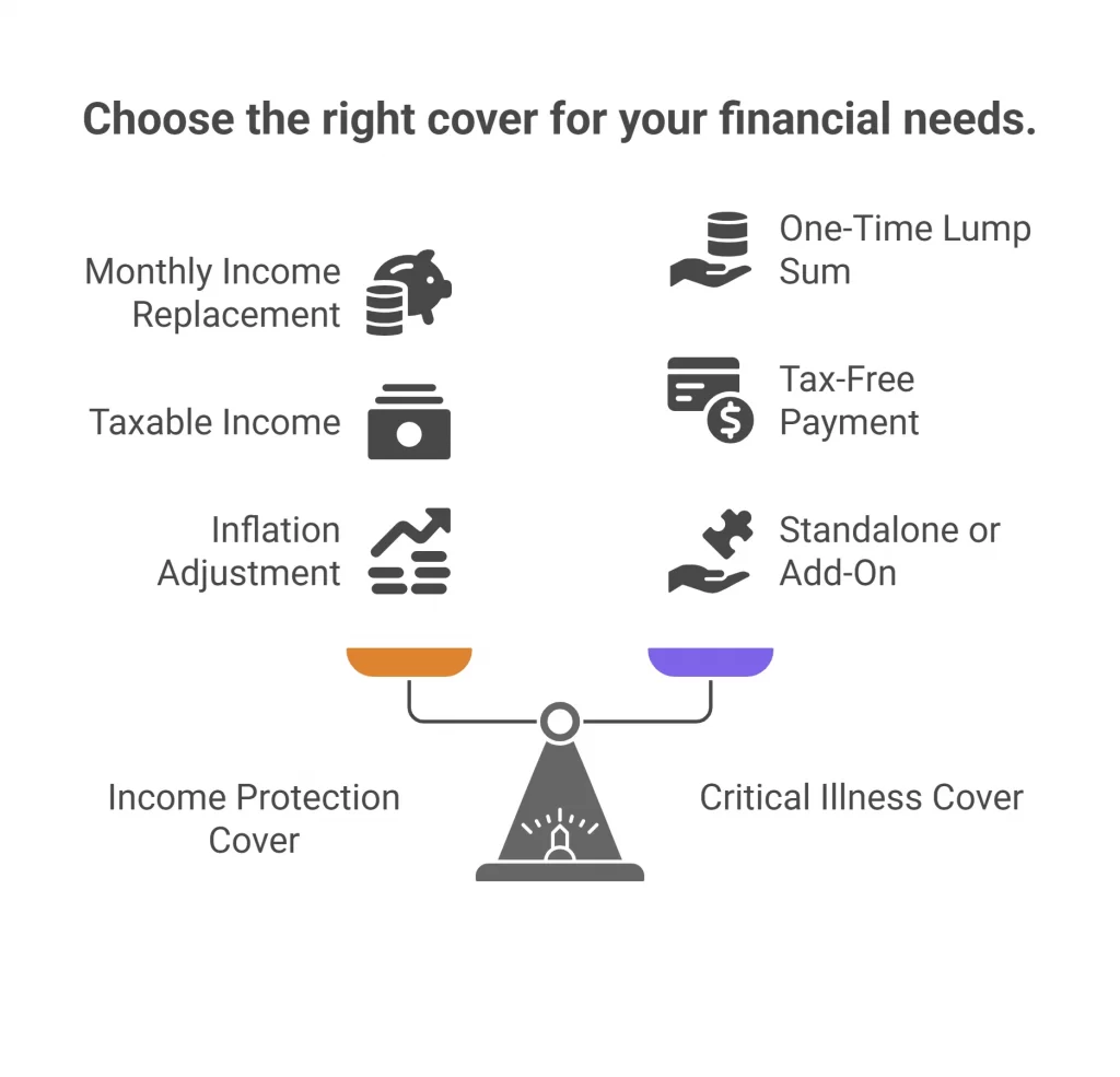 What is income cover insurance and what is critical illness cover